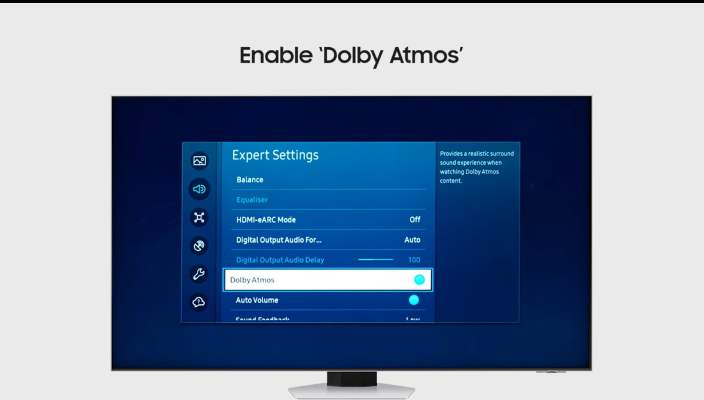 Enable Dolby Atmos